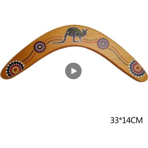 1pc Wooden New Kangaroo Throwback V Shaped Boomerang Flying Disc Throw Catch Outdoor Kids Game Gift Darts Entertainment Darts
