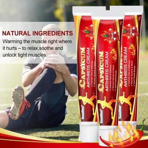 1pc Capsicum Arthritis Cream Analgesic Balm Ointment Relieve For Rheumatism Sprain Knee Muscle Pain Arthritis Plaster L5Y0