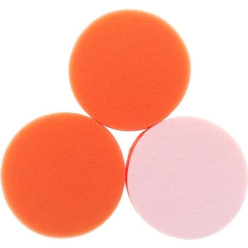 10Pcs 80mm Orange Polishing Sponge Buffing Pads Compound Auto Polisher All Purpose for Car Bathroom Kitchen