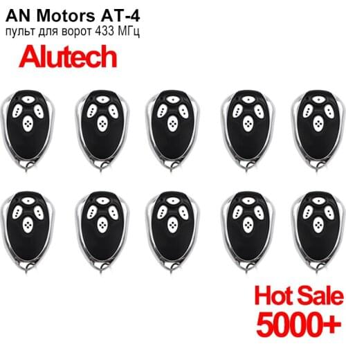 10pcs Alutech AT-4 AR-1-500 AN-Motors AT 4 ASG1000 ASG600 Remote Control 433.92MHz Rolling Code Gate Garage Door 433mhz ANMOTORS