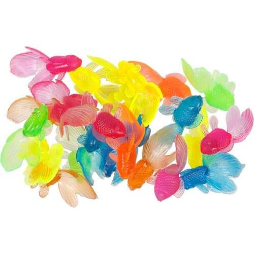 Bath Toys 10Pcs/Set Kids Soft Rubber Gold Fish baby for Children Simulation Mini Goldfish Water Toddler Fun Swimming Beach Gifts