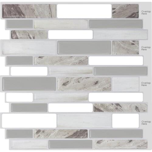 10-Pack Kitchen Oil Proof Waterproof Sticker Self-adhensive Heat Resistant Kitchen Backsplash Tile Sticker DIY 250*250mm