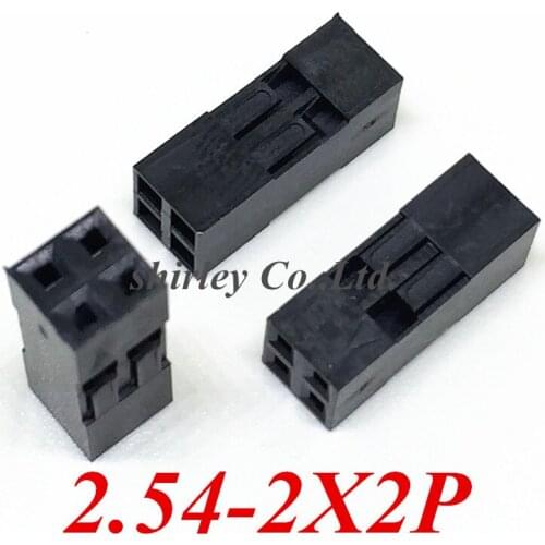1000pcs/lot 2x2Pin Dupont Shell /plug,Double, jumper Wire Cable Dupont Housing 2*2Pin, Pitch:2.54MM/0.1inch MZSMDZ13