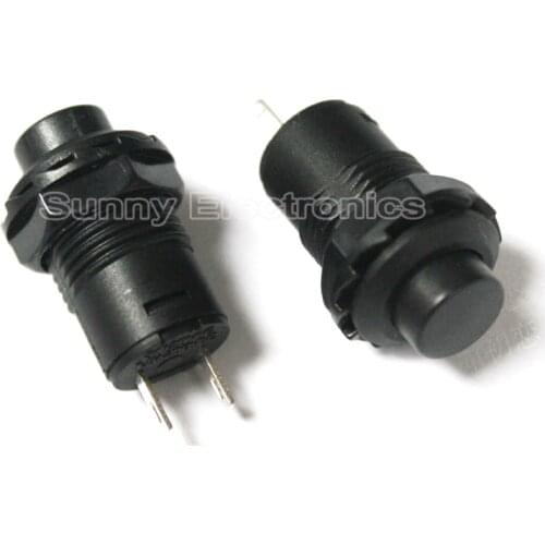 20pcs Black Momentary OFF-(ON) N/O Push Button Car Switch 12mm Normally OFF