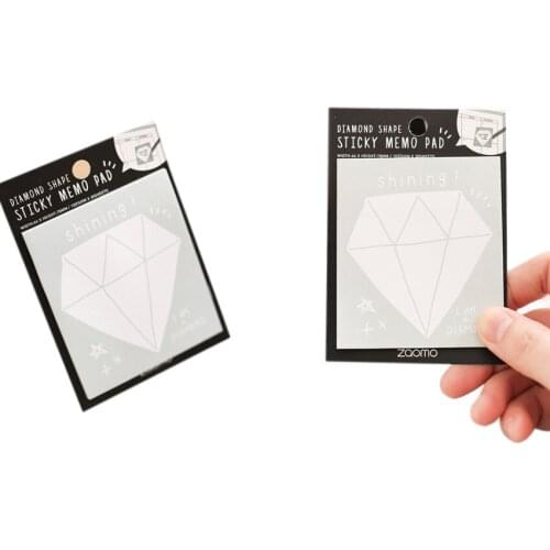 20Packs/lot Lovely Diamond Self-Adhesive Memo Pad Sticky Notes Memo Decorative Stickers Stationery Student School Office Supply