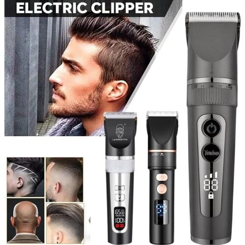 2021 New Hair Clipper Professional Barber Hair Cutting Machine Electric Shaver Hair Trimmer For Men Recharge Digital Hair Razor