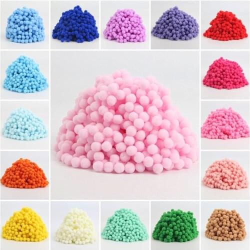 550pcs Approx 8mm Pom pom Multi Color Pompom Fur Craft DIY Soft Ponpons Wedding Decoration Sewing On Cloth Accessories 20g