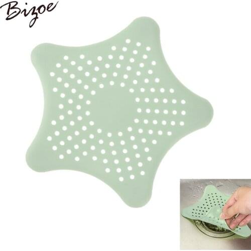 8Pcs Kitchen Sink Filter Sewer Silicone Waste Drain Hair Colanders Strainers PVC Filter Bathroom Home Cleaning Tool 4 Colors