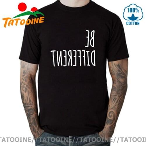 Be Different Tshirt Funny Quote T Shirt for man Summer Fashion Hipster Slogan Tee men Casual T-shirt Camiseta Summer Quote Shirt
