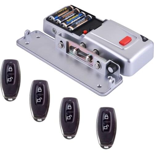 DIY dry battery wireless remote access control systems / electrical remote control door lock Off with 4 Remotes