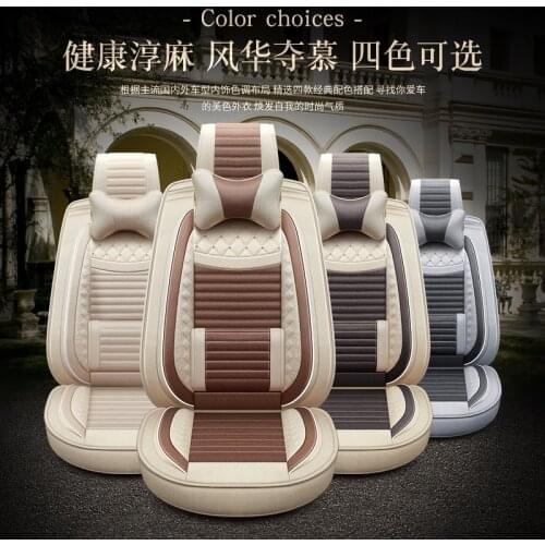 Car Seat Cover Flax cushion Car Styling For Hyundai i30 ix35 ix25 Elantra Santa Fe Sonata Tucson 2016 Solaris Veloster Accent