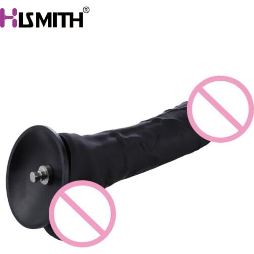 HISMITH 100% Silicone Dildo with Super Powerful Suction cup Premium Sex Machine KlicLok System Connector 4.5cm Diameter Dildo