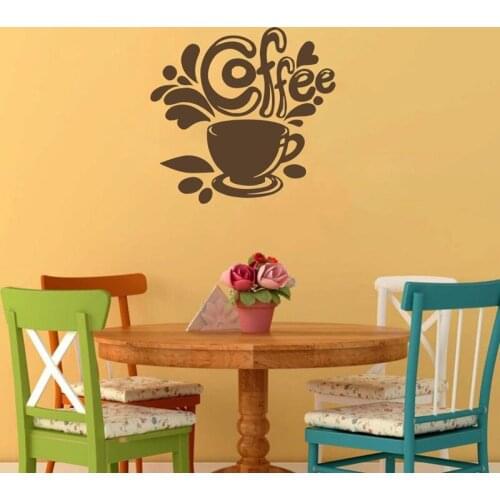 Hot drink, grains, cafe,Food, Wall Decal Window Sticker Handmade Coffee, drink, cappuccino, wall sticker A8-006