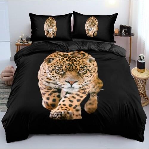 3D Duvet Cover Sets Bedding Sets Comforter Cases and Pillow Covers 210*210 200*200 245*210cm Design Animal Leopard Home Textile