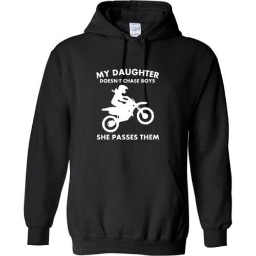 2018 New Mens Hoodies Dirt Bike motocross girl female rider funny Hip Hop casual Pullover Male