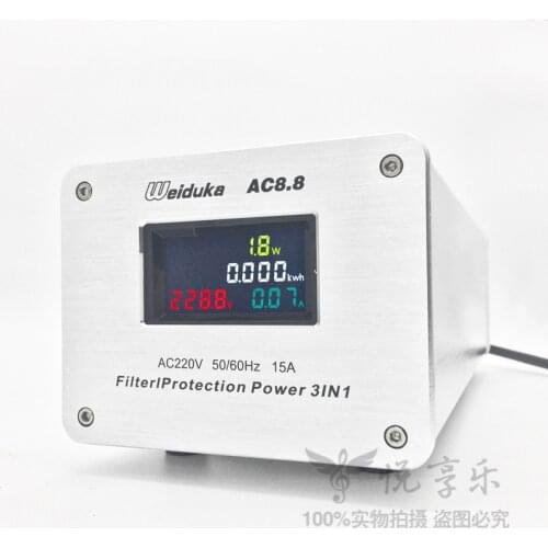 2020 latest top version 3000W 15A LED Display Audio Power Filter Purifier Lightnin Protection