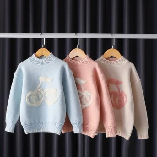 2021 Ins New Fashion Girls Winter Warm Sweaters Outwear Winter Pullovers Girls Fashion Clothing