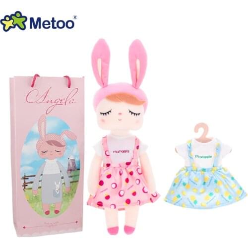 New Original Metoo Plush Toys Dress up Angela Dolls With Box Dressing Doll Rabbit Cute Dreaming Girl Gift for Kids Children 2PCS