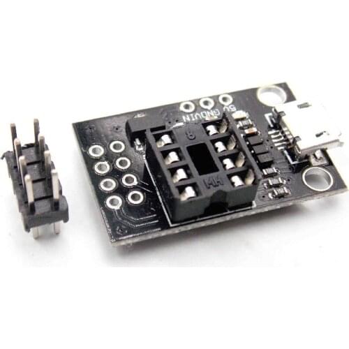 Pluggable Development Board For ATtiny13A/ATtiny25/ATtiny45/ATtiny85 Programming Editor Micro Usb Power Connector