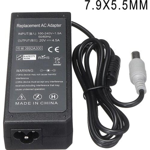 POHIKS 1pc High Quality 20V 4.5A 90W AC Power Adapter 7.9*5.5mm Laptop Power Supply Charger For L-enovo ThinkPad