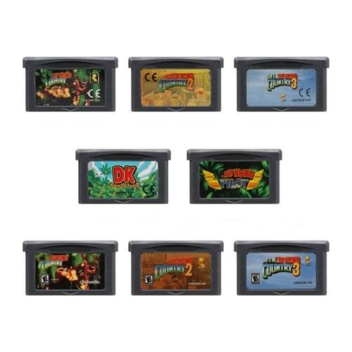 Superior 32 Bit Video Game Cartridge Memory Card for Nintendo GBA Donke Kong Country English Language