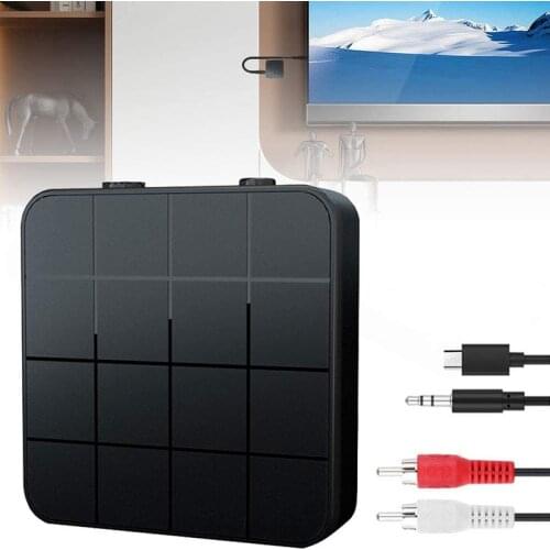 KN321 2 in 1 Bluetooth 5.0 Audio Transmitter Receiver Car Adapter with 3.5mm Aux Cable RCA Line For Car Kit Speaker Smartphone