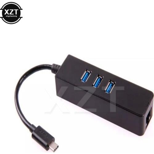 USB 3.0 HUB Hab Type c to RJ45 Ethernet Network Adapter 1000 Mbps USB 3.1 to 3 Ports USB 3.0 USB HUB Splitter for MacBook Pro