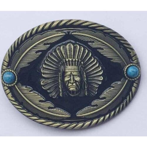 Hot Sale Western Indians Feather Belt Buckle SW-BY872 suitable for 4cm wideth belt with continous stock