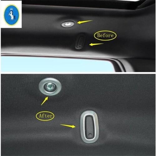 Yimaautotrims Auto Accessory Rear Seat Reading Lights Lamps Hook Cover Trim 4 Piece ABS Fit For Jeep Grand Cherokee 2016 - 2019