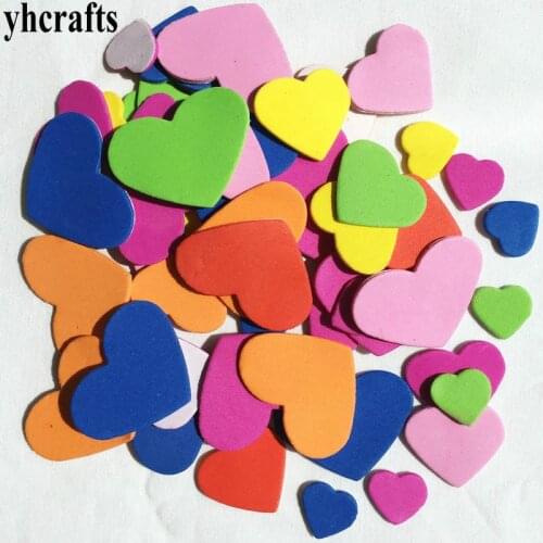 1bag/LOT.Mix hearts foam stickers Kids toy Scrapbooking kit.Early educational DIY.kindergarten arts and craft.OEM Wholesale