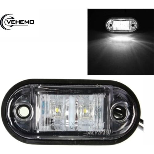 12V / 24V 2LED White Truck Lights Side Lights Signal Lights For 12v / 24v Vehicles For Cars, Trailers, Truck marker lamp