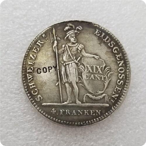 1814 Switzerland 4 PRANKEN Copy Coin commemorative coins-replica coins medal coins collectibles
