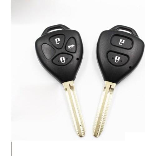 2 Buttons Car Remote Key Fob 315MHz with 4D67/G Chip for Corolla RAV4 Fortuner 4Runner Hilux Yaris Avalon Echo Prado