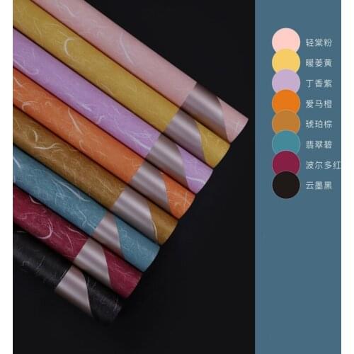 20PCS Korean Waterproof Flower Wrapping Craft Paper DIY Flowers Gifts Packing Flower Bouquet Wedding Decor Two-tone Papier Paper