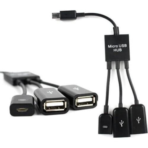 3 in 1 Micro USB Power Charging Host OTG Hub Cable Adapter for Samsung Galaxy S5 For Samsung Galaxy Tab 4/3/2