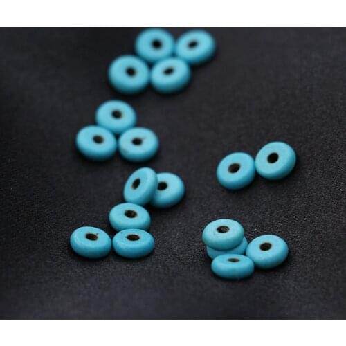 6mm Blue Turquoise Stone Round Spacer Loose Beads for Jewelry Making Bracelet Necklace Earrings Accessories 50pcs