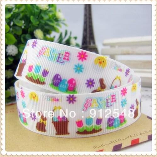 Free shipping 7/8'' 22mm Easter series printed Grosgrain ribbondiy craft materials bow material, DIY craft materials,MD122470