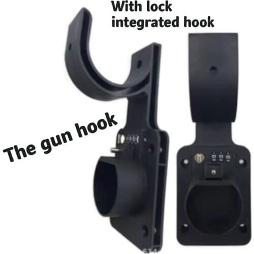 Electric Vehicle Power Supply Equipment Charging Cable Nozzle Leather Base and J-hook Combination J1772 Connector with Lock