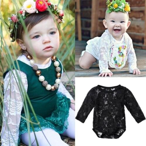 Hot Lace Rompers 0-18M Newborn Baby Girls Sunsuit Jumpsuit Playsuit Flower Print Body Romper Clothes Fashion Cute Inside Wear