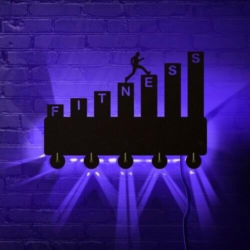 Fitness Hooks Wall Door Clothes Coat Hat Hanger Kitchen Bathroom Keep Fit Design Towel Hooks Gift For Bodybuilding Friend