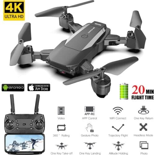Mini Drone 4K With Camera HD Helicopter 20 Mins Flight Time Dual Camera Selfie Drone FPV WiFi Foldable RC Quadcopter Toy For Kid