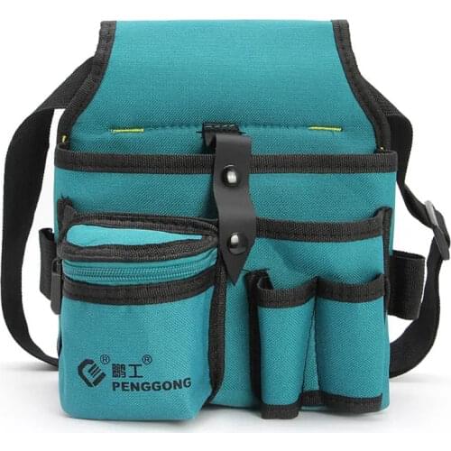 Blue 24x20cm Storage Tools Bag Oxford Cloth Multifunctional Waterproof Tool Bag With Strap