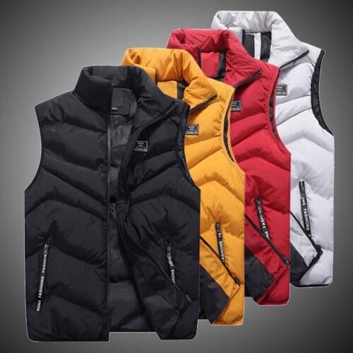 Fashion Men Jacket Sleeveless Vest Winter Thermal Soft Vests Casual Coats Male Cotton Mens Vest Thicken Waistcoat European Size