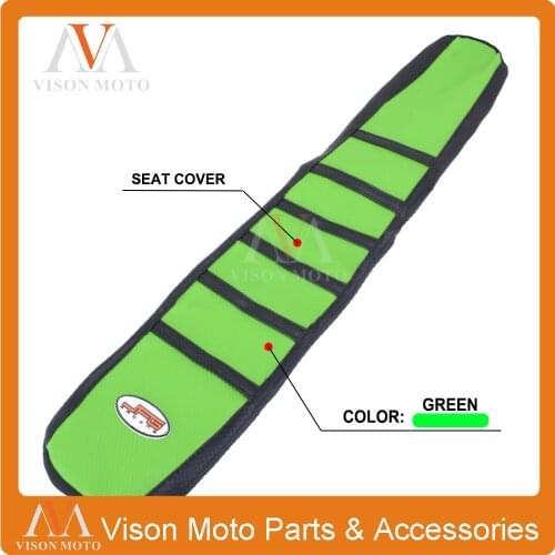 Ribbed Green Gripper Soft Seat Cover For Kawasaki KX125 KX250 03-09 Motocross Enduro Supermoto Motorcycle