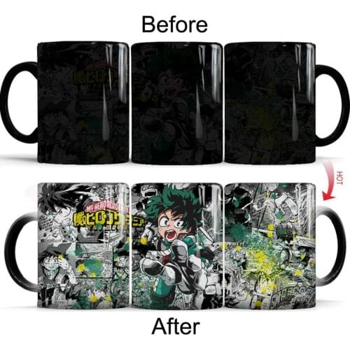 2021 New My Hero Academia Mugs Midoriya Izuku 11oz Magic Ceramic Color Changing Coffee Cup Travel Beer Mug