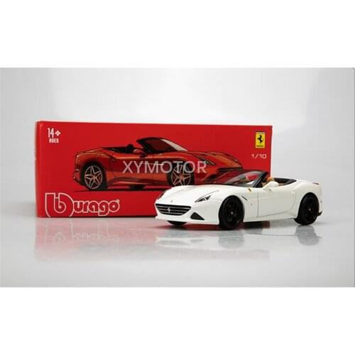 New Burago 1/18 For Ferrari California T Metal Diecast Car Model White/Red/Gray Toys gift Collection Ornaments Display