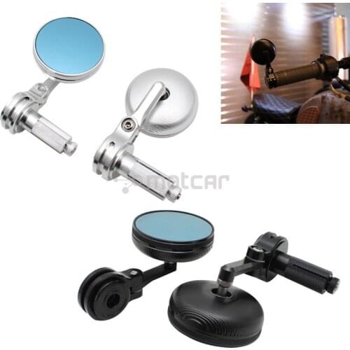 New 7/8 22mm Universal 1 pair Motorcycle rear view mirror CNC Motorcycle Bar End Rearview Side Mirrors Motorcycle Accessories