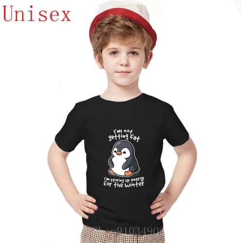 Chubby Penguin teenage girls clothing kawaii fat penguin Custom diversified couple T-shirts funny christmas kids clothes boys