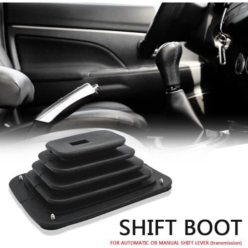 Rubber Shifter Boot with Chrome Plate Installa Remove Convenient Simple 5 5/8in x 6 3/4in Manual Automatic 350