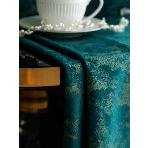 Luxury Modern Blackout Curtain Drapes for Living Room Finished Stone Texture Jacquard Velvet Fabric Curtain Panel for Villa Cafe